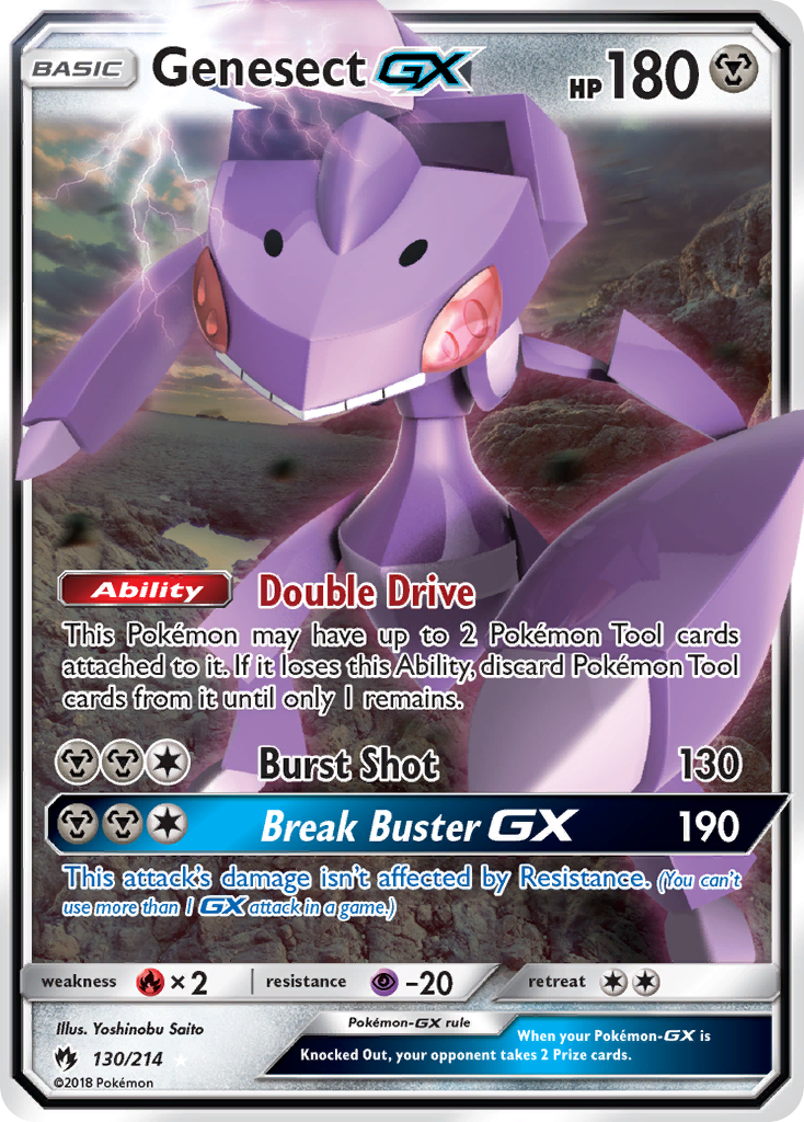 Genesect GX (130/214) [Sun & Moon: Lost Thunder] | Chromatic Games