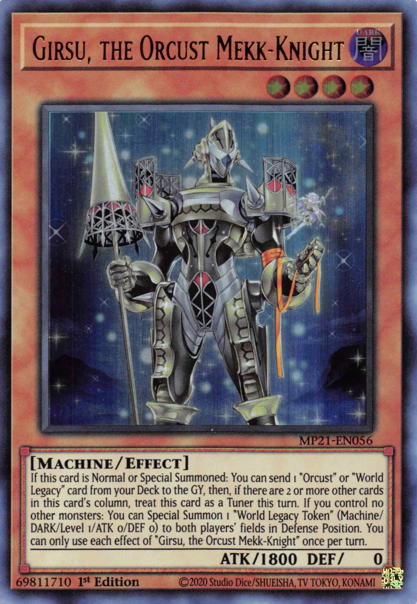 Girsu, the Orcust Mekk-Knight [MP21-EN056] Ultra Rare | Chromatic Games