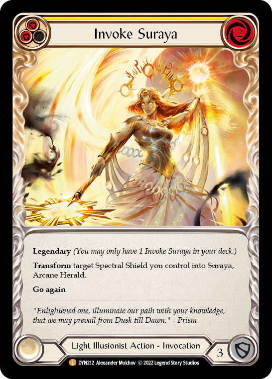 Invoke Suraya // Suraya, Archangel of Knowledge [DYN212] (Dynasty)  Rainbow Foil | Chromatic Games