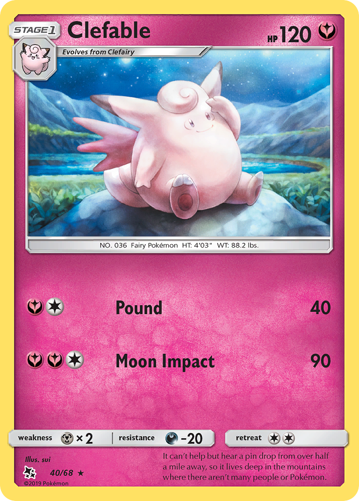 Clefable (40/68) [Sun & Moon: Hidden Fates] | Chromatic Games