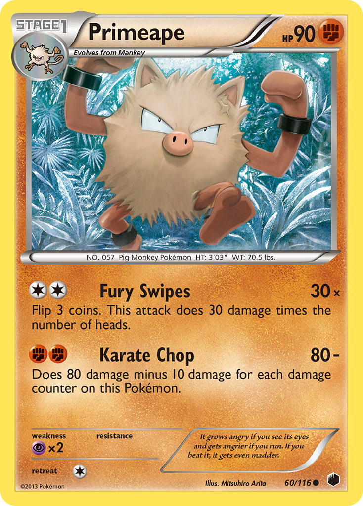 Primeape (60/116) [Black & White: Plasma Freeze] | Chromatic Games