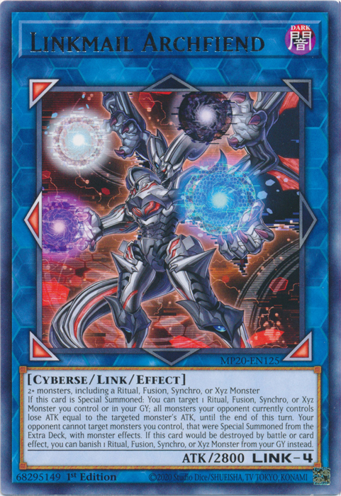 Linkmail Archfiend [MP20-EN125] Rare | Chromatic Games