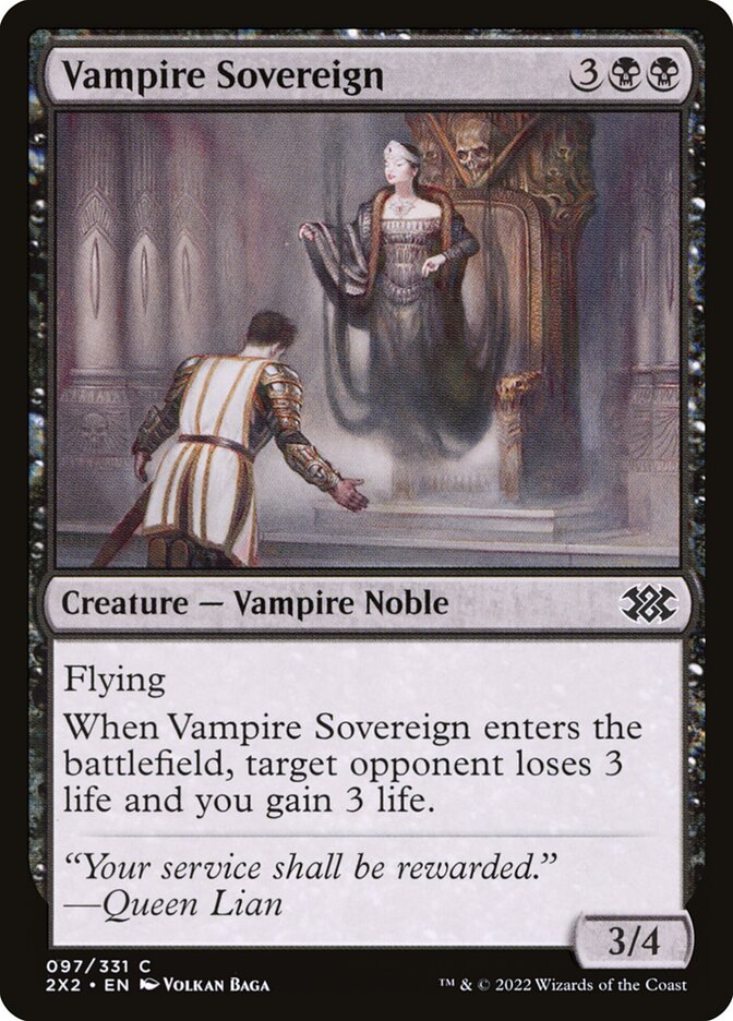 Vampire Sovereign 97/331 (Double Masters 2022)  - Foil | Chromatic Games