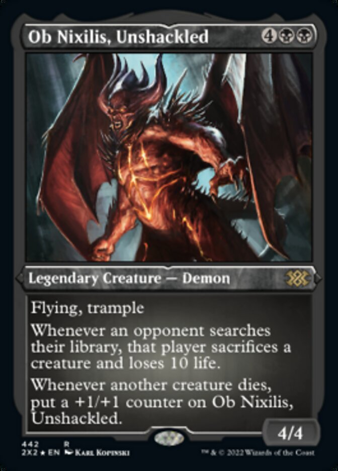 Ob Nixilis, Unshackled (Foil Etched) [Double Masters 2022] | Chromatic Games