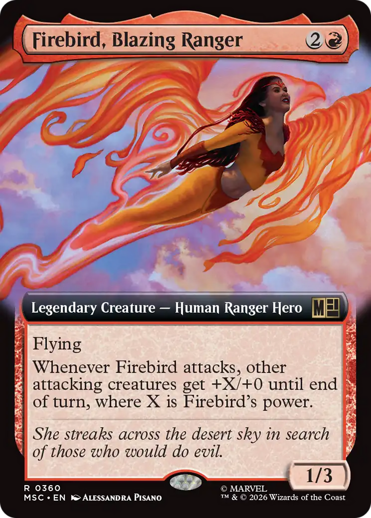Firebird, Blazing Ranger (Extended Art) [Marvel Super Heroes Commander] | Chromatic Games