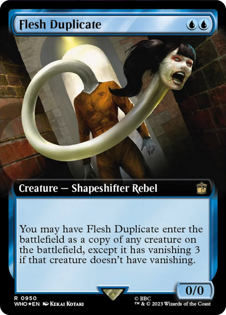 Flesh Duplicate (Extended Art) (Surge Foil) [Doctor Who] | Chromatic Games