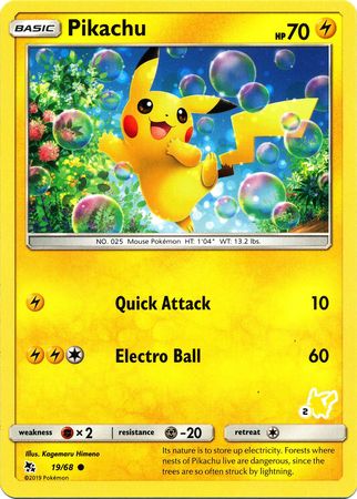 Pikachu (19/68) (Pikachu Stamp #2) [Battle Academy 2020] | Chromatic Games