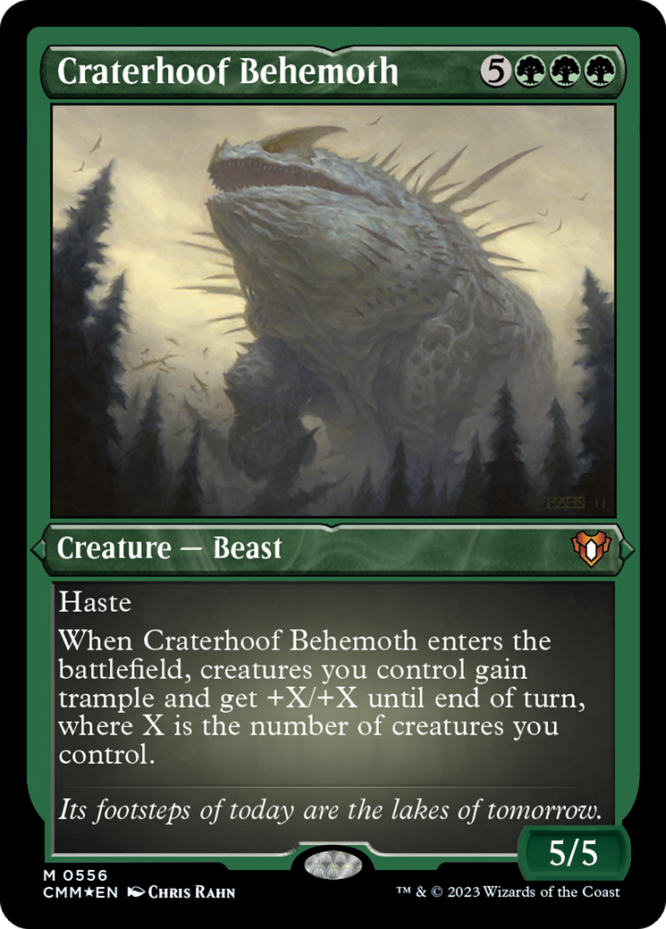 Craterhoof Behemoth (Foil Etched) [Commander Masters] | Chromatic Games