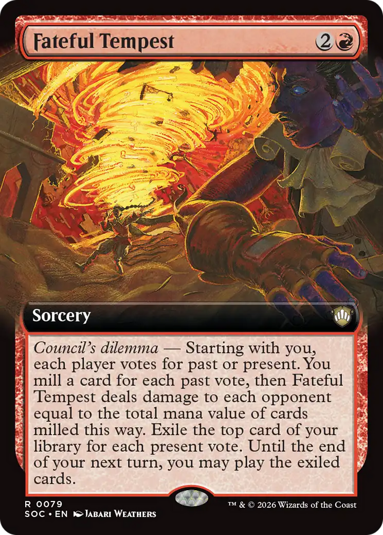 Fateful Tempest (Extended Art) [Secrets of Strixhaven Commander] | Chromatic Games