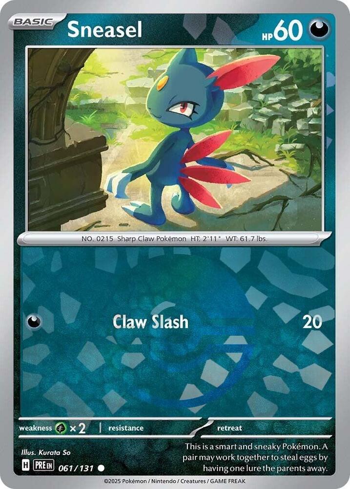 Sneasel (061/131) (Poke Ball Pattern) [Scarlet & Violet: Prismatic Evolutions] | Chromatic Games