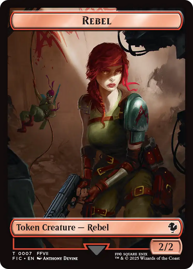 Soldier // Rebel Double-Sided Token [FINAL FANTASY Commander Tokens] | Chromatic Games