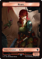 Soldier // Rebel Double-Sided Token [FINAL FANTASY Commander Tokens] | Chromatic Games