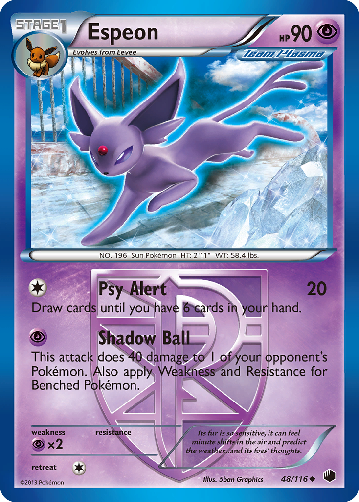 Espeon (48/116) [Black & White: Plasma Freeze] | Chromatic Games