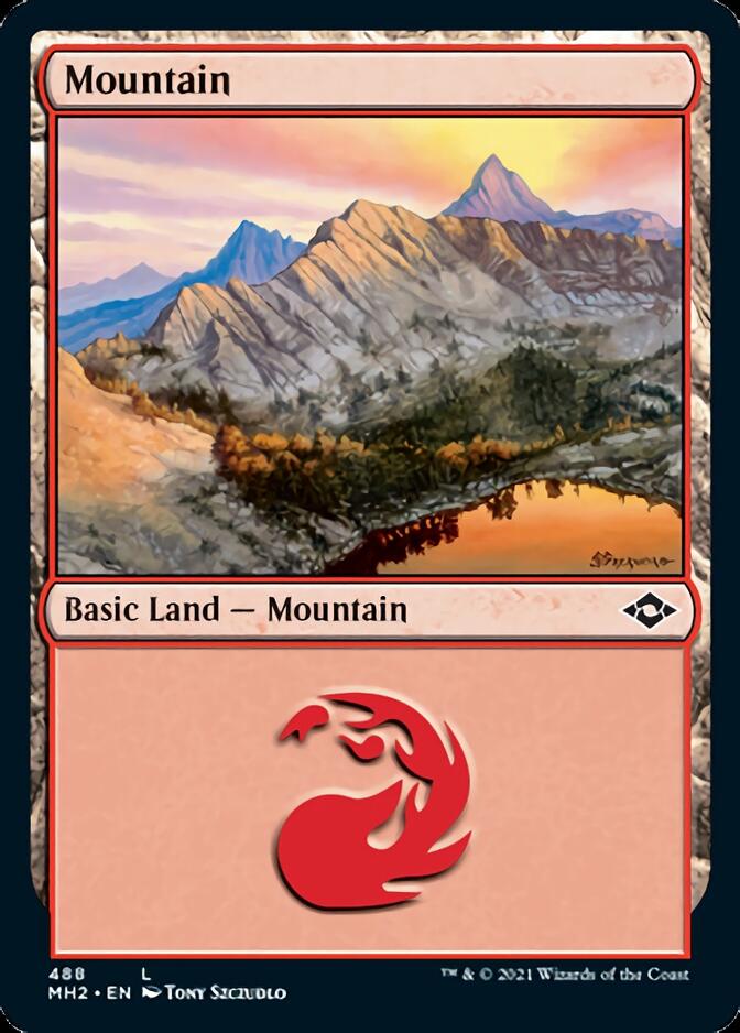 Mountain (488) (Foil Etched) [Modern Horizons 2] | Chromatic Games