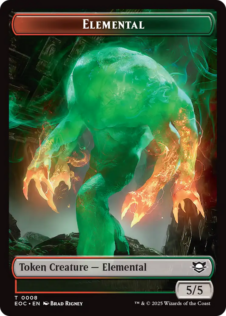 Insect // Elemental (0008) Double-Sided Token [Edge of Eternities Commander Tokens] | Chromatic Games