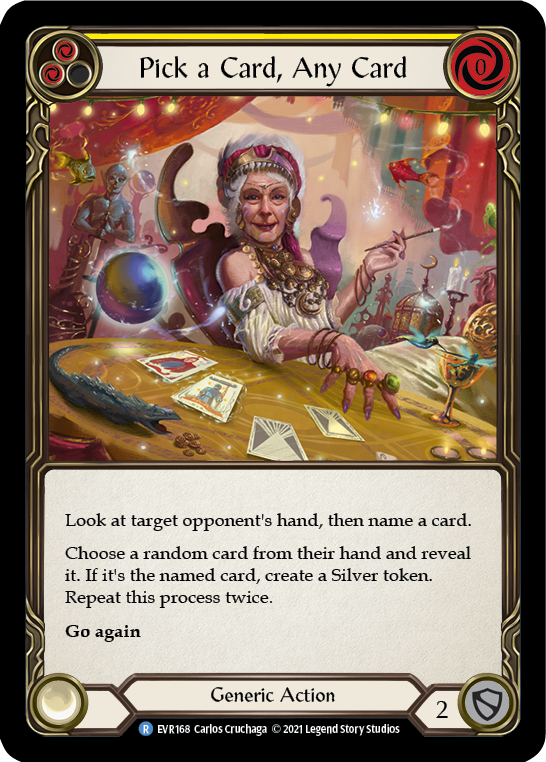 Pick a Card, Any Card (Yellow) [EVR168] (Everfest)  1st Edition Normal | Chromatic Games