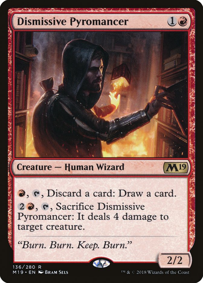 Dismissive Pyromancer 136/280 (Core Set 2019)  | Chromatic Games