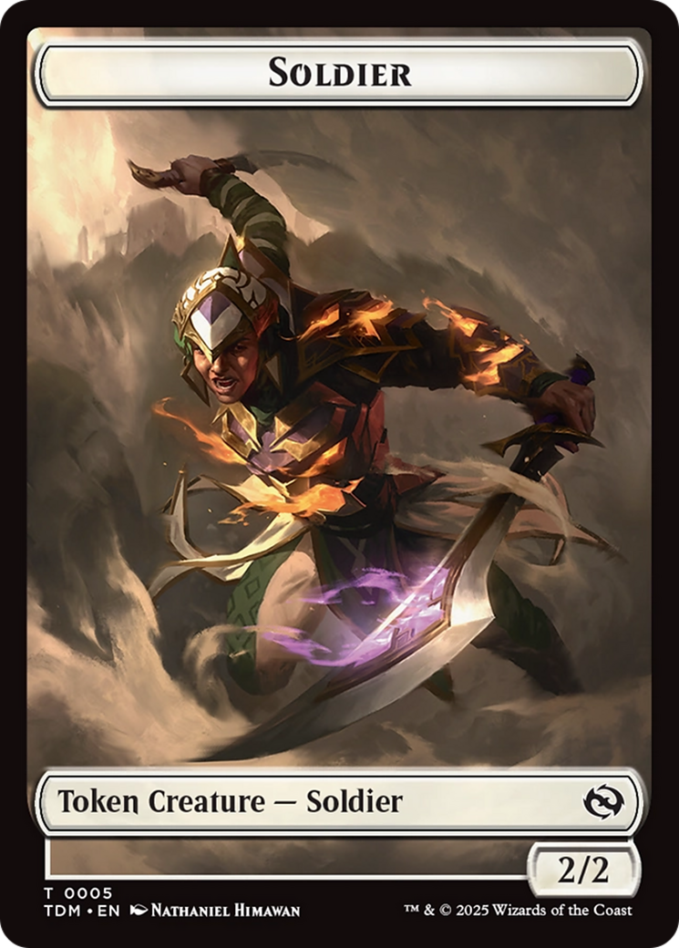 Soldier (0004) // Soldier (0005) Double-Sided Token [Tarkir: Dragonstorm Tokens] | Chromatic Games