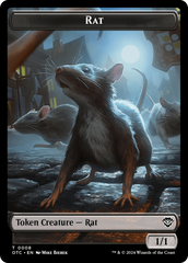 Rat // Blood Double-Sided Token [Outlaws of Thunder Junction Commander Tokens] | Chromatic Games