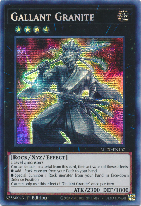 Gallant Granite [MP20-EN167] Prismatic Secret Rare | Chromatic Games