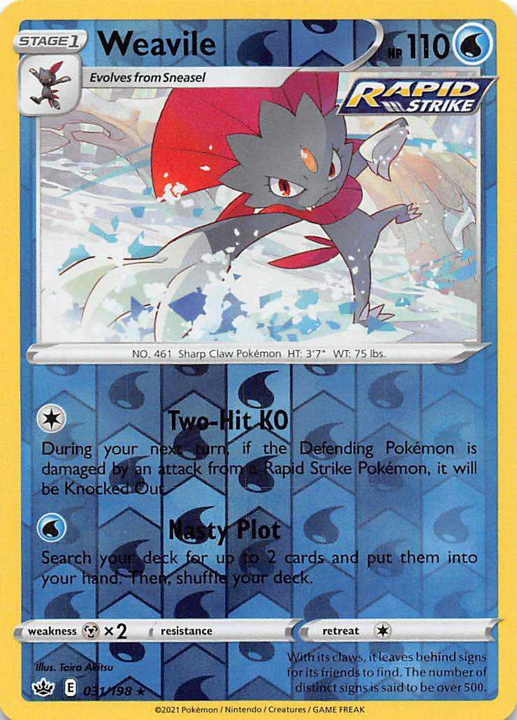 Weavile (031/198) [Sword & Shield: Chilling Reign] | Chromatic Games