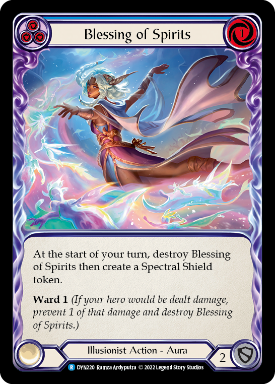 Blessing of Spirits (Blue) [DYN220] (Dynasty)  Rainbow Foil | Chromatic Games