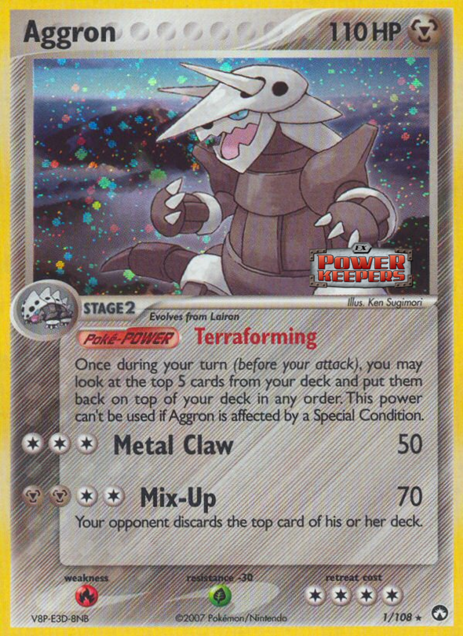 Aggron (1/108) (Stamped) [EX: Power Keepers] | Chromatic Games