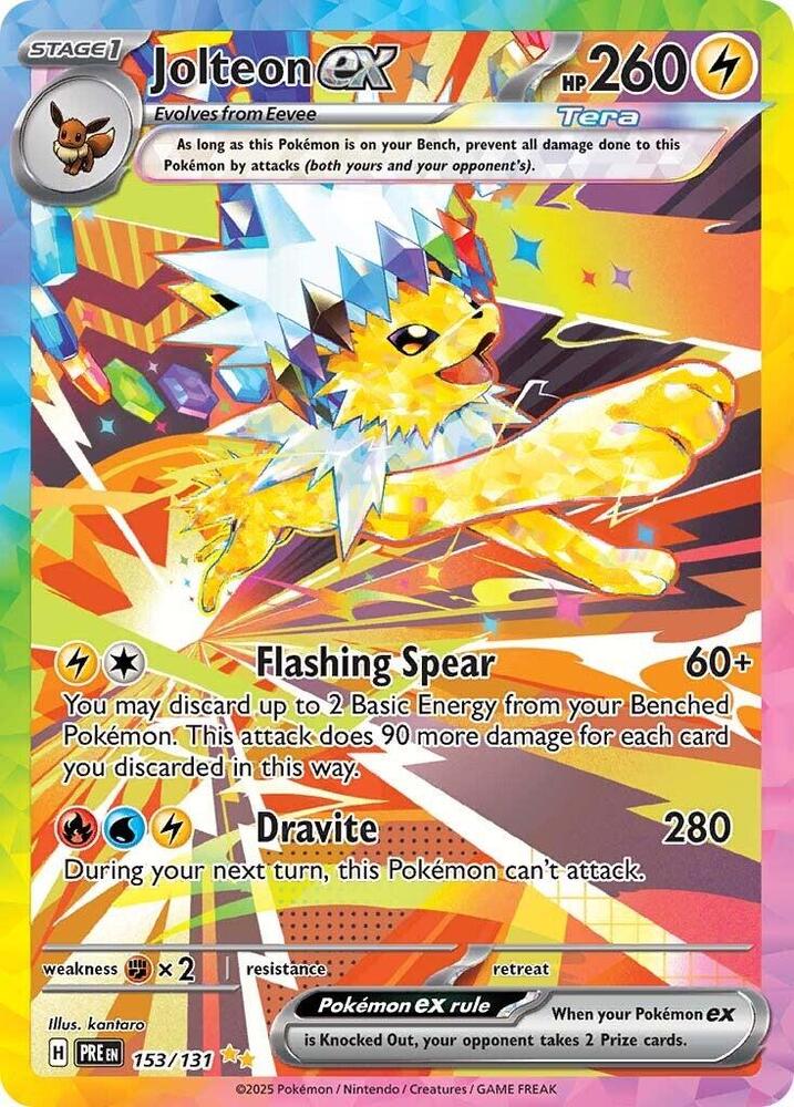 Jolteon ex (153/131) [Scarlet & Violet: Prismatic Evolutions] | Chromatic Games