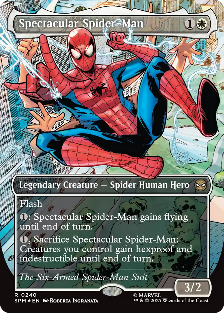 Spectacular Spider-Man (0240) (Borderless) (Textured Foil) [Marvel's Spider-Man] | Chromatic Games