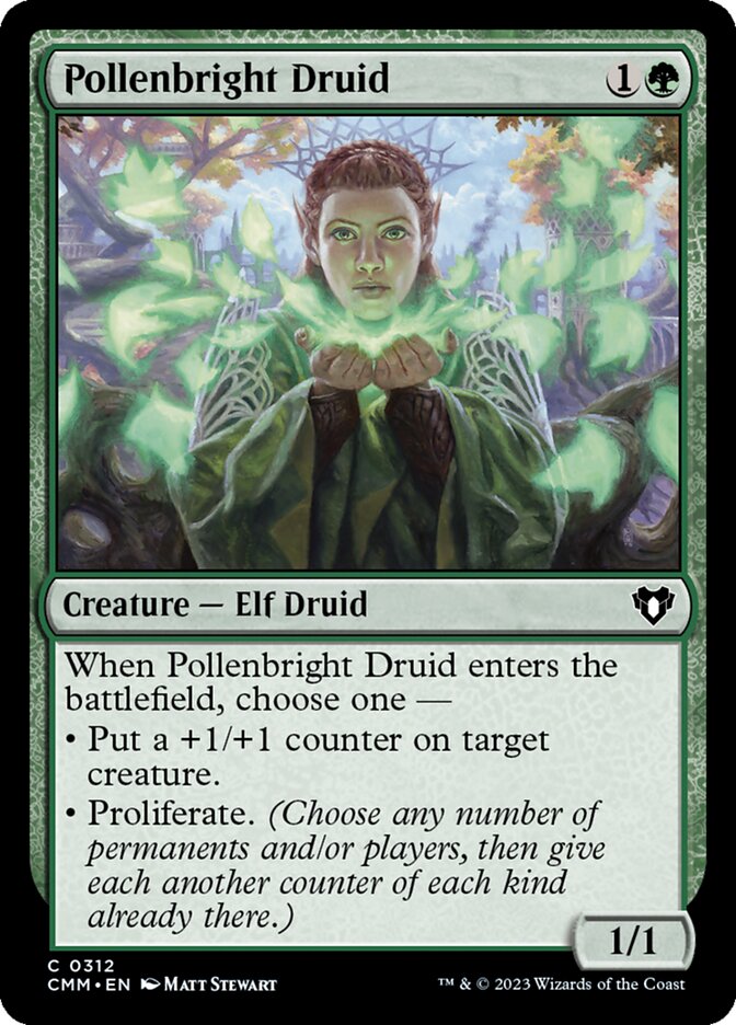 Pollenbright Druid 312 (Commander Masters)  - Foil | Chromatic Games