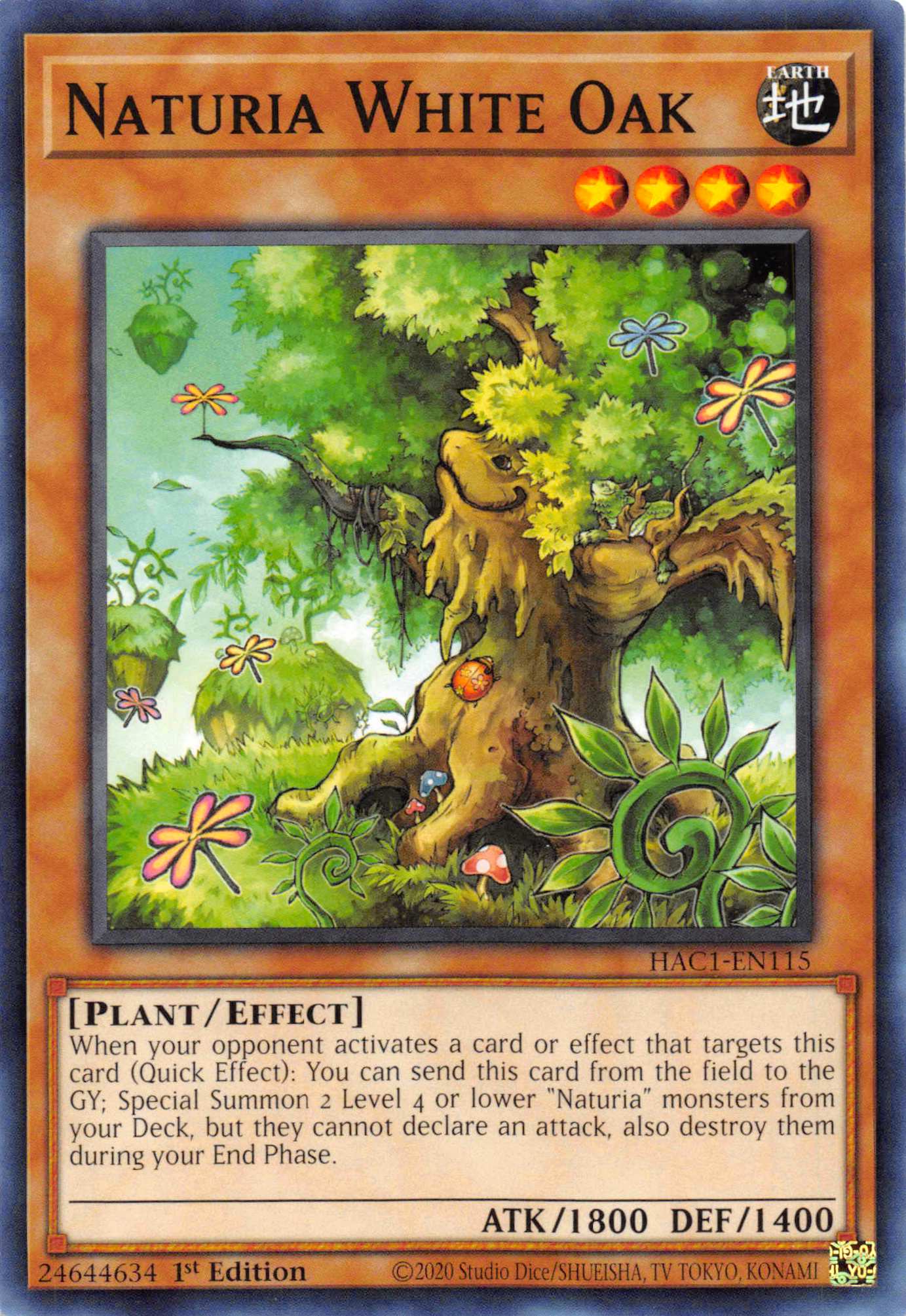 Naturia White Oak (Duel Terminal) [HAC1-EN115] Parallel Rare | Chromatic Games
