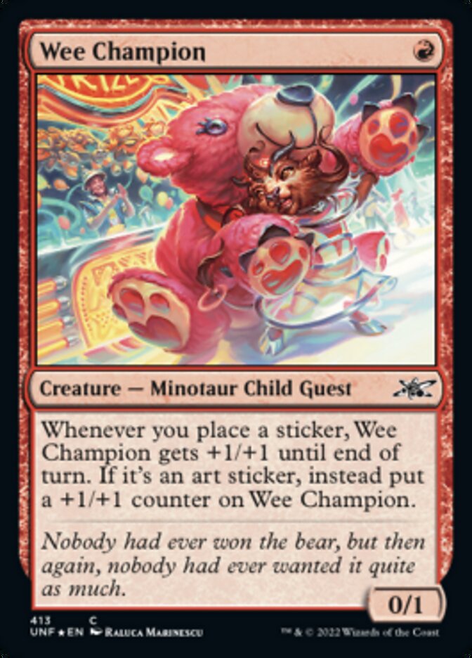 Wee Champion (Galaxy Foil) [Unfinity] | Chromatic Games