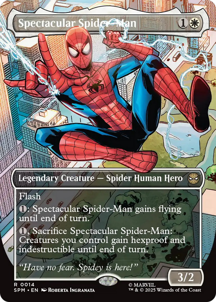 Spectacular Spider-Man (Borderless) [Marvel's Spider-Man Prerelease Promos] | Chromatic Games