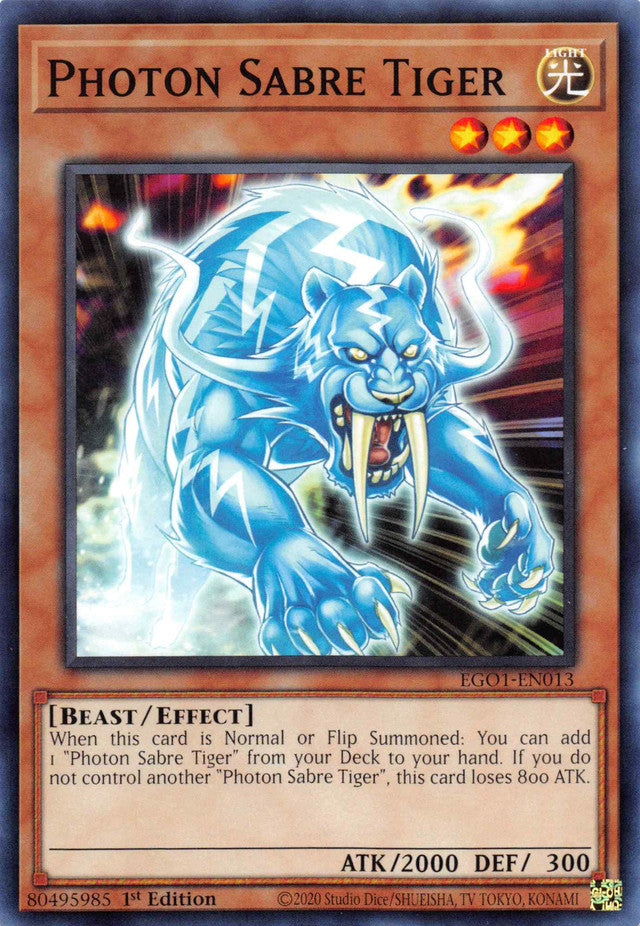 Photon Sabre Tiger [EGO1-EN013] Common | Chromatic Games