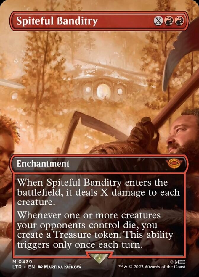 Spiteful Banditry (Borderless Alternate Art) [The Lord of the Rings: Tales of Middle-Earth] | Chromatic Games