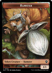 Hamster // Beast (024) Double-Sided Token [Bloomburrow Commander Tokens] | Chromatic Games