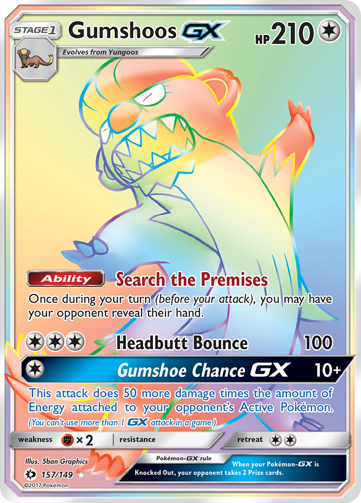 Gumshoos GX (157/149) [Sun & Moon: Base Set] | Chromatic Games