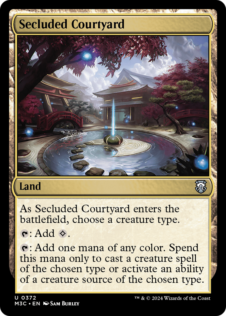 Secluded Courtyard (Ripple Foil) [Modern Horizons 3 Commander] | Chromatic Games