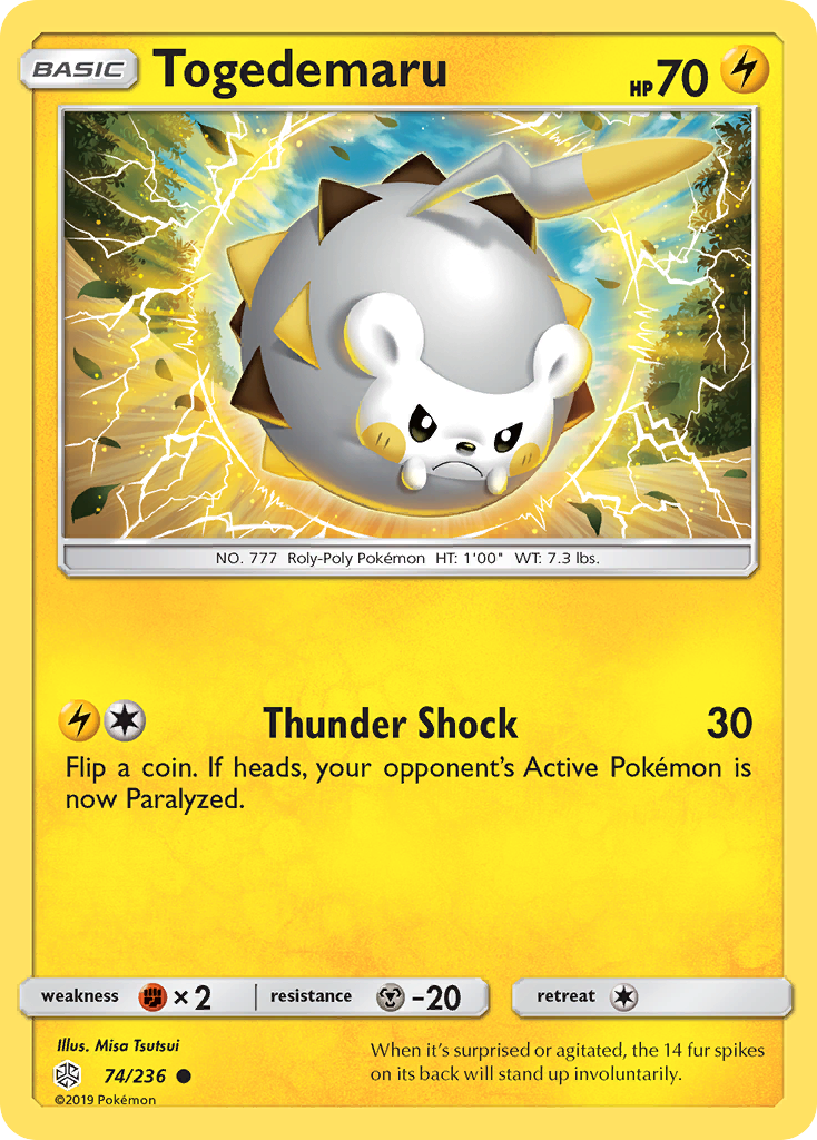 Togedemaru (74/236) [Sun & Moon: Cosmic Eclipse] | Chromatic Games