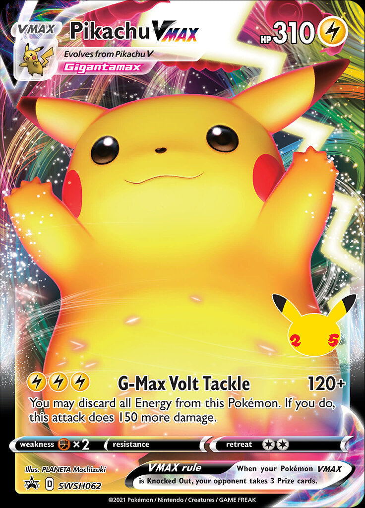 Pikachu VMAX (SWSH062) (Celebrations) [Sword & Shield: Black Star Promos] | Chromatic Games