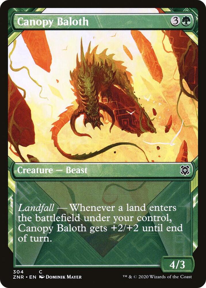 Canopy Baloth 304/280 (Zendikar Rising)  - Showcase Foil | Chromatic Games