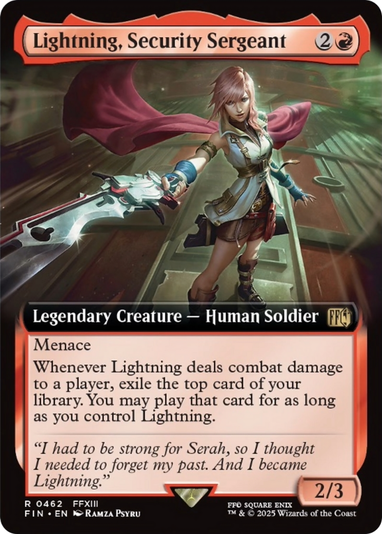 Lightning, Security Sergeant (Extended Art) [FINAL FANTASY] | Chromatic Games