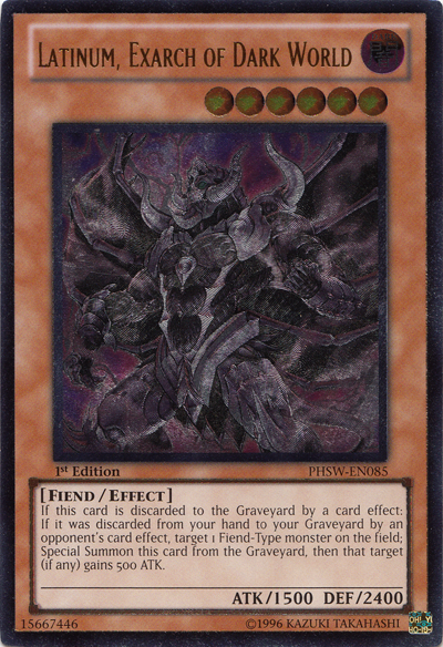 Latinum, Exarch of Dark World [PHSW-EN085] Ultimate Rare | Chromatic Games