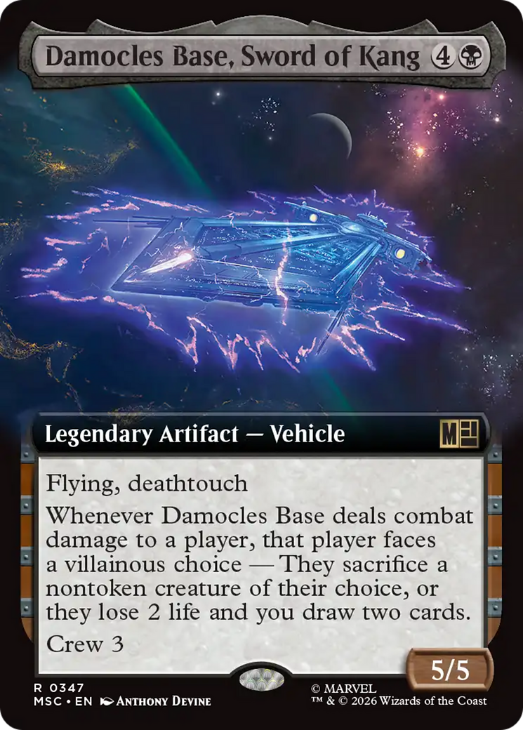Damocles Base, Sword of Kang (Extended Art) [Marvel Super Heroes Commander] | Chromatic Games