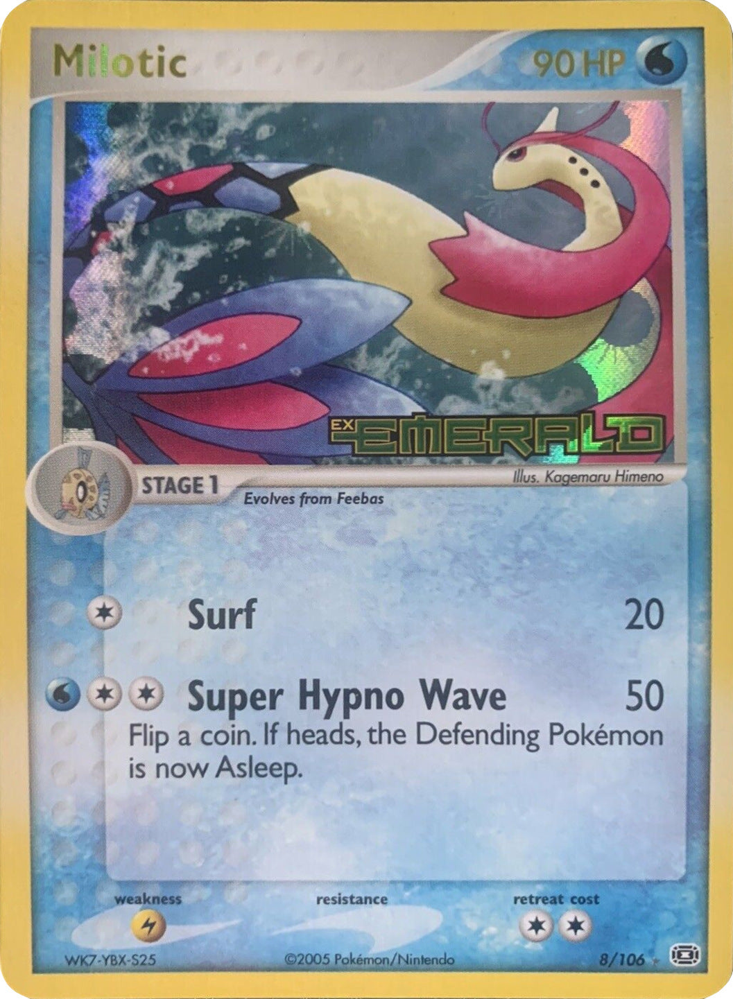 Milotic (8/106) (Stamped) [EX: Emerald] | Chromatic Games