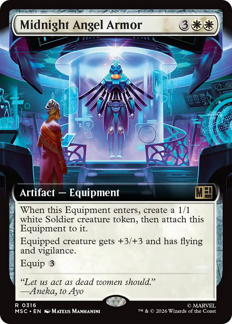 Midnight Angel Armor (Extended Art) [Marvel Super Heroes Commander] | Chromatic Games