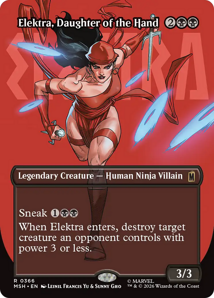 Elektra, Daughter of the Hand (Borderless) (366) [Marvel Super Heroes] | Chromatic Games