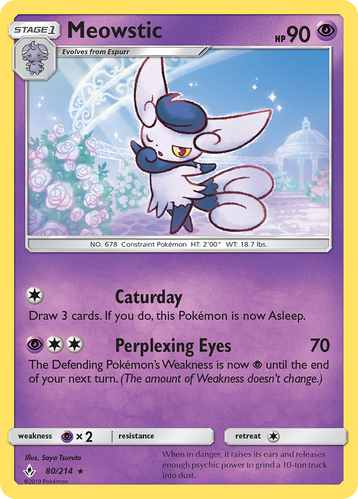 Meowstic (80/214) [Sun & Moon: Unbroken Bonds] | Chromatic Games