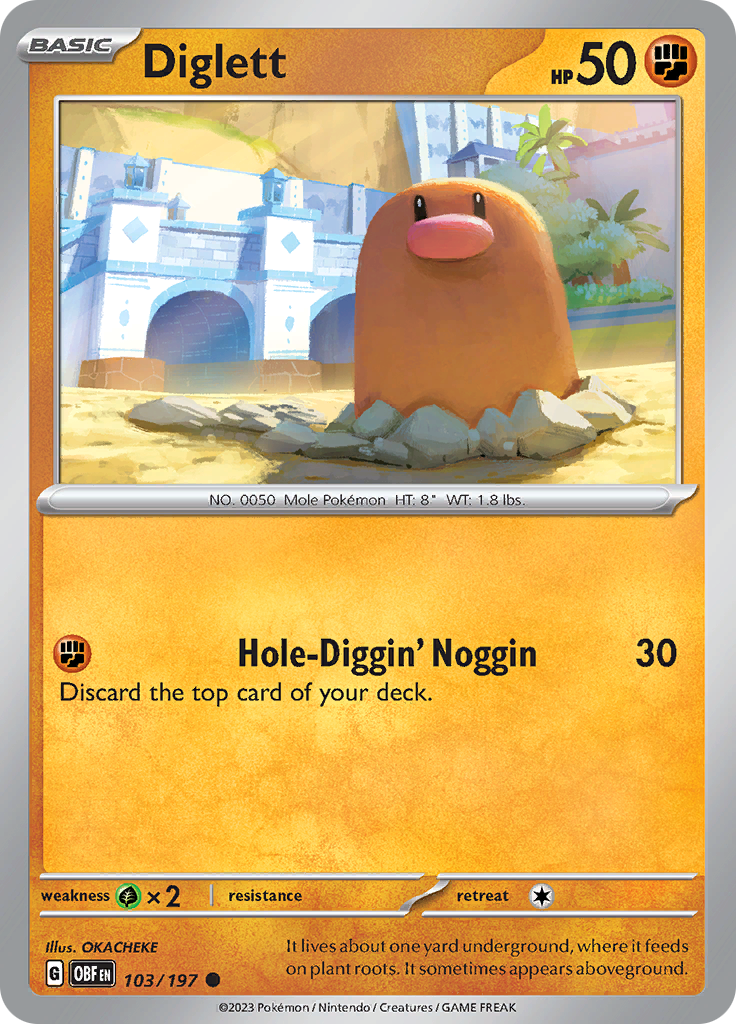 Diglett (103/197) [Scarlet & Violet: Obsidian Flames] | Chromatic Games