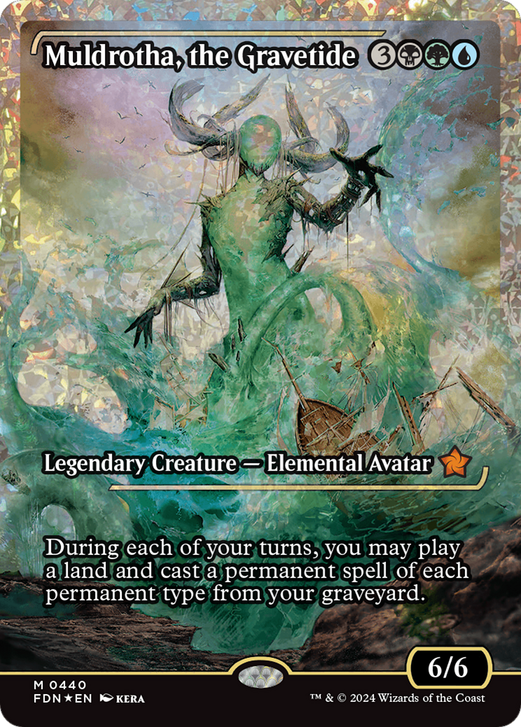 Muldrotha, the Gravetide (Showcase) (Fracture Foil) [Foundations] | Chromatic Games